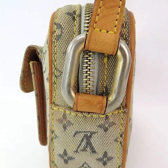 LOUIS VUITTON Juliette MM Blue Monogram Mini Lin Shoulder Bag #58519 - Picture 5 of 15